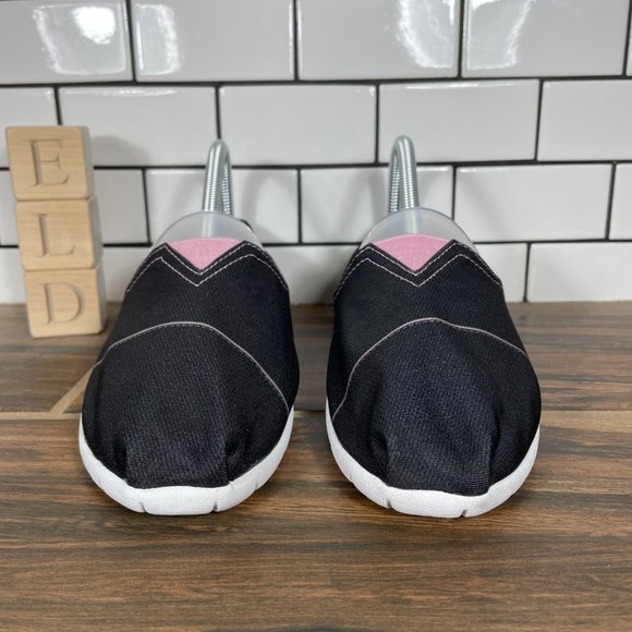 BOBS from Skechers Women's Size 7.5 Shoes Black Slip On Comfort Alpargata Flat - Picture 2 of 13